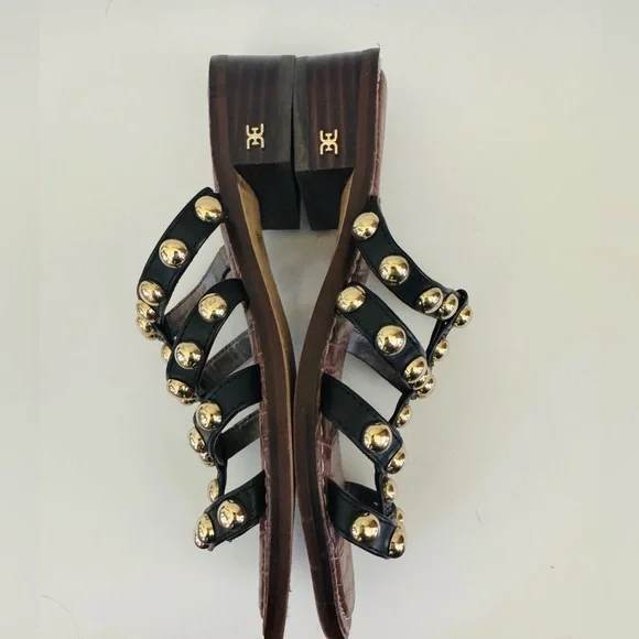 Sam Edelman Womens Juniper Studded Leather Slip On Mule Sandals Black, Size 6.5 - Picture 5 of 8